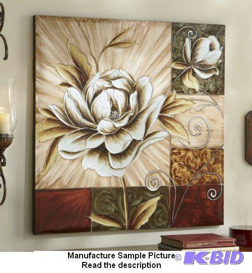 lot 33 image: Magnolia Canvas Painting - This glorious rend...