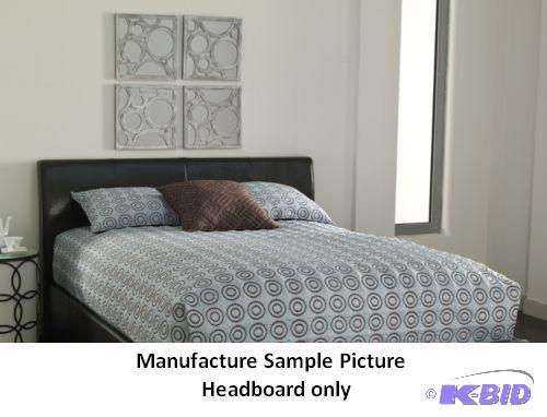 lot 34 image: Black Like Leather Headboard - Headboard only...