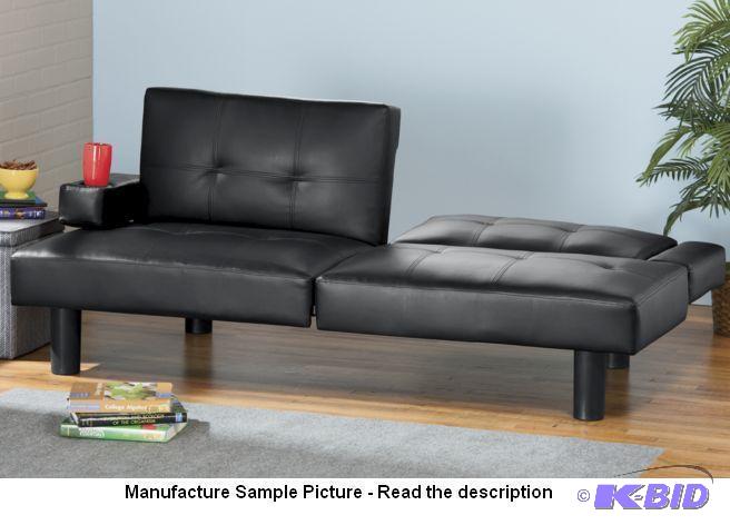 lot 35 image: Jessica Convertible Futon - Black - Dual-use ...