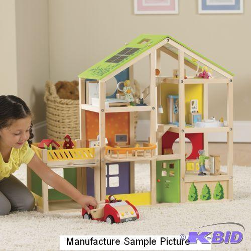 lot 38 image: Furnished All Season Dollhouse and Garage - T...