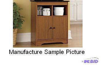 lot 8 image: Haley Microwave Stand - Stand has 2 open stor...