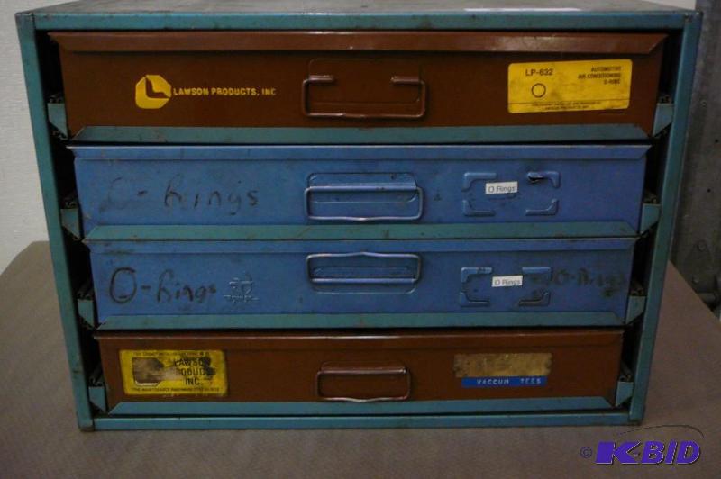 Parts Bins 4 Drawers 1- AC o Rings 1- O ring...