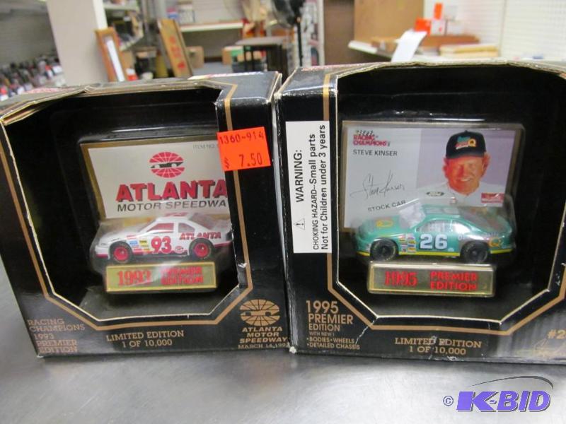 lot 127 image: Lot of 2 1993 & 1995 Racing Champions Premier Boxed 164 Die Cast NSACAR