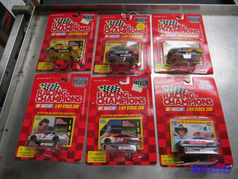 lot 138 image: Lot of 6 1996 Racing Champions 164 NASCAR Die Cast Cars