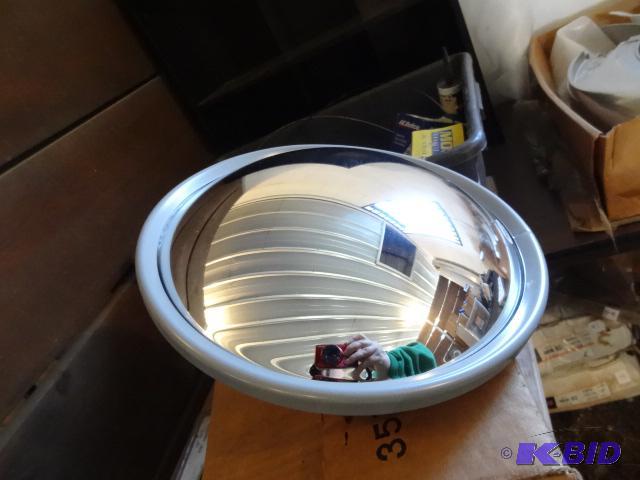 lot 100 image: Velvac Stainless Bracketed 10" Spot mirr...