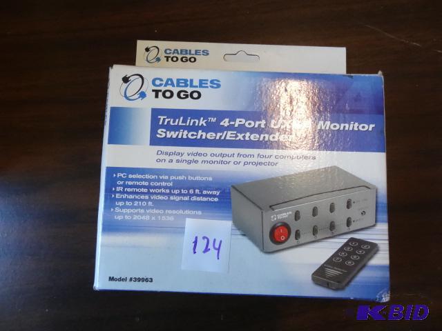 lot 124 image: Pro Ling 4 Port UXGA Monitor Switcher Extende...