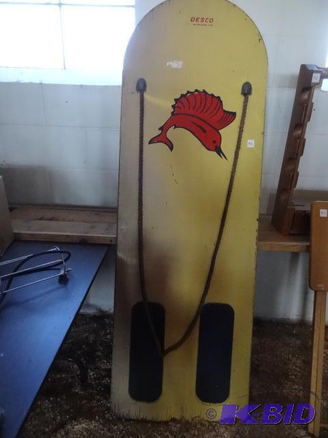 lot 141 image: Vintage Desco Wood Pull Behind Sled....