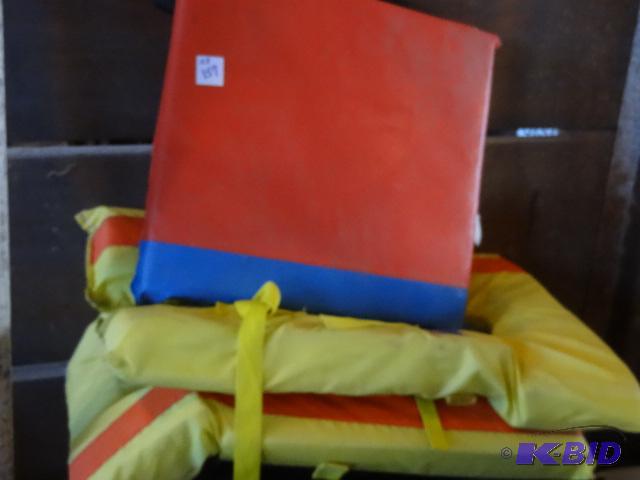 lot 157 image: 2 Life Vests and Life Preserver...