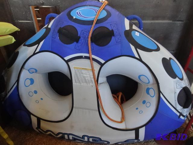 lot 159 image: Wing 2, 2 Person Pull Behind Water Tube...