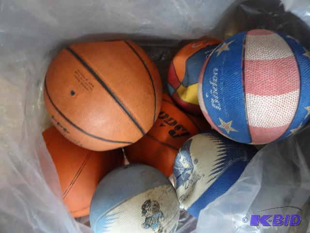 lot 176 image: Bag of misc Sports Balls. Most will need air....