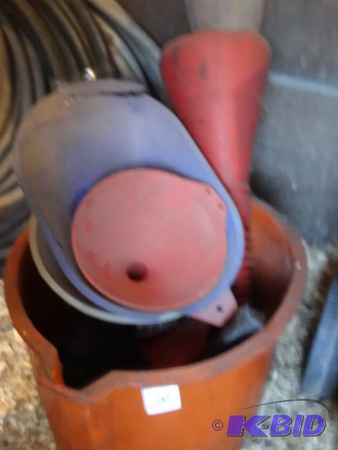 lot 186 image: Bucket of misc Funnels...