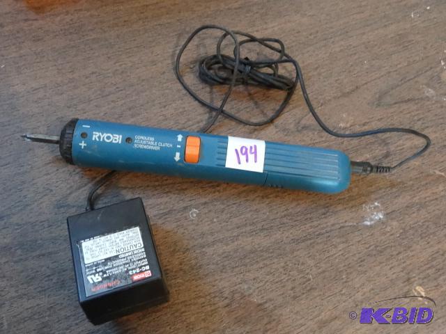 lot 194 image: Ryobi Cordless Screwdriver...