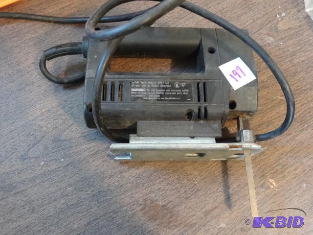 lot 197 image: Black and Decker Jigsaw...