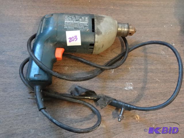 lot 203 image: Black and Decker 38 Drill...