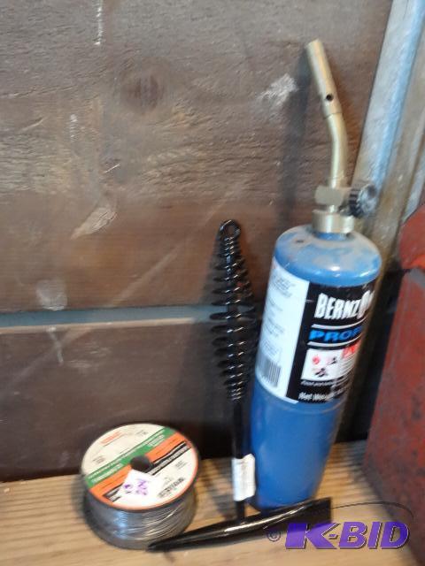 lot 204 image: Propane Torch, Welding Hammer, Hobart Gasless...