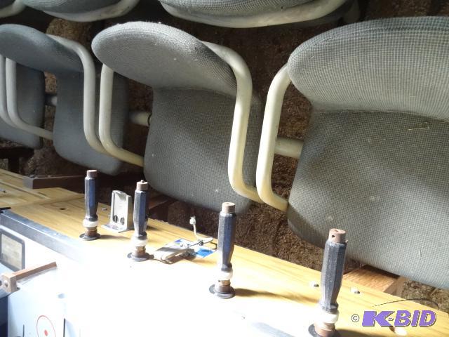 lot 236 image: 3 Seat Section mounted on metal Frame. Free s...