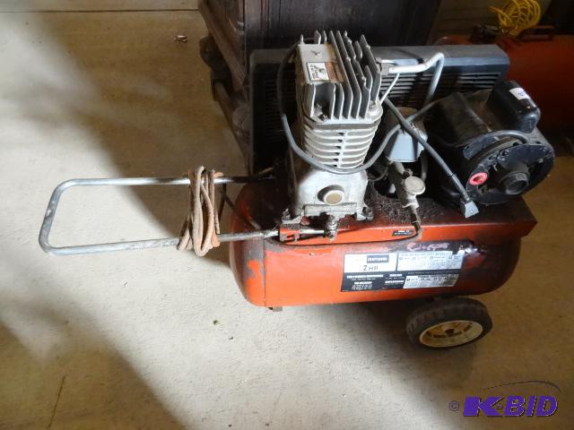 lot 253 image: Craftsman 2 hp Air compressor. 110 Volt...