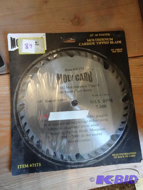 lot 89 image: 10" Saw Blade, New...