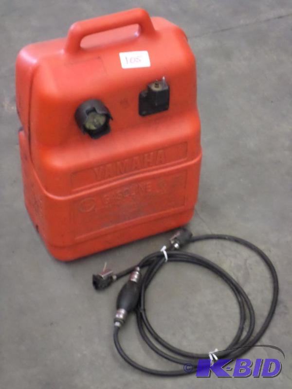 lot 105 image: Yamaha 6.6-Gallon Plastic Boat Fuel tank With...