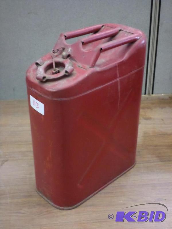 lot 113 image: 5-Gallon Steel Fuel Can...