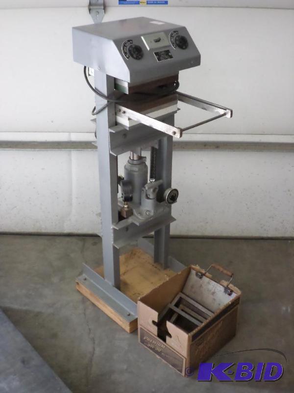 lot 118 image: Justrite 12-Ton Rubber Stamp Making Press Wit...