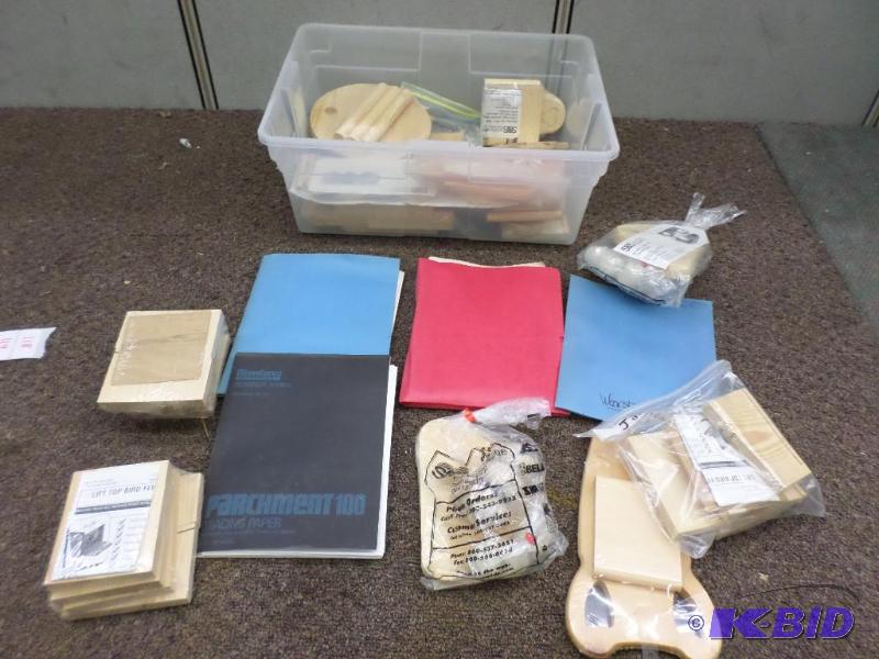 lot 98 image: Tote Of Misc Wood Block Kits, Etc...