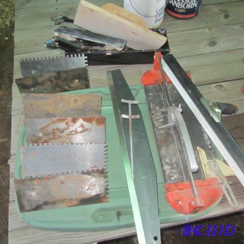 Tile Cutter, Trowels, Floats