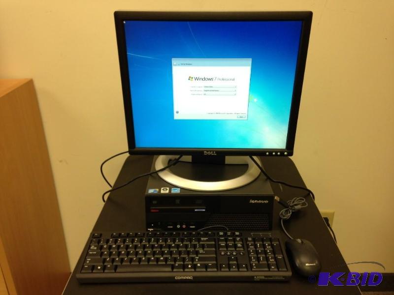 lot 3 image: Lenovo A1U Desktop Computer Runs Windows 7 P...