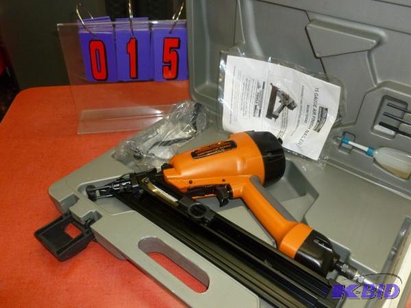 Central pneumatic angled finish nailer. In th...