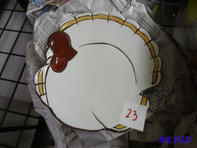 Pottery Barn Gobble Turkey Plates. Qty 12. 7&...