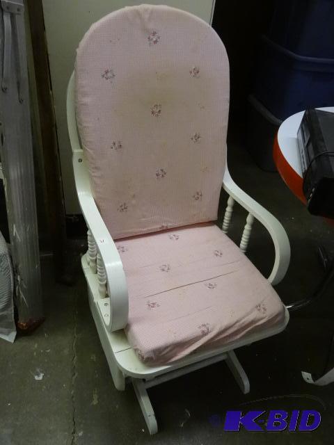 Vintage Wood Glider Rocker...