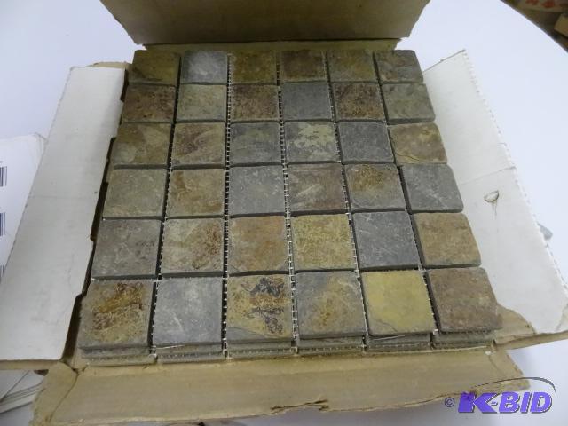 12 x 12 stone mosaic tile. 8 pieces...