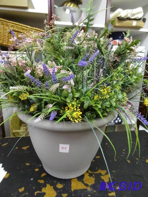 Plastic Pot with Artificial Flowers....