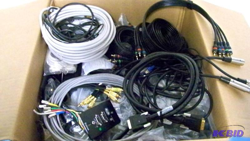 lot 122 image: Large Box of Audio  Video (AV) and Computer Cables