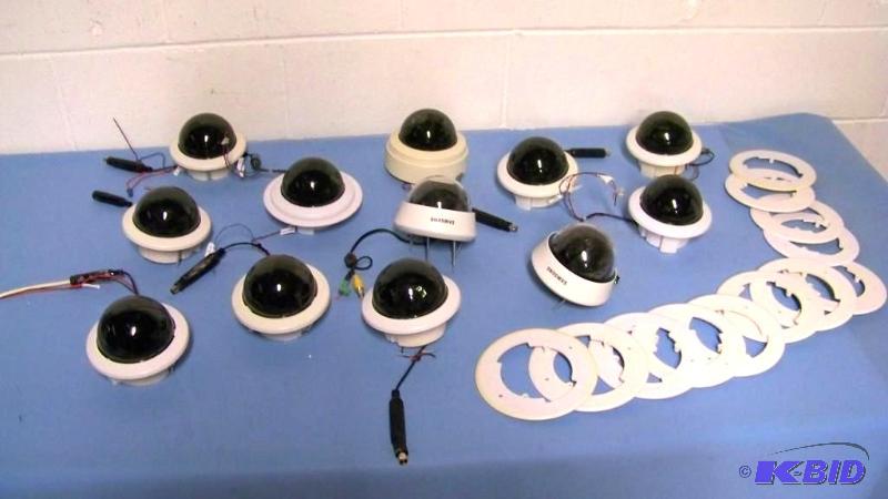 lot 29 image: (12) Pelco and Samsung, Video Surveillance Cameras (CCTV) and Ceiling Trim Rings