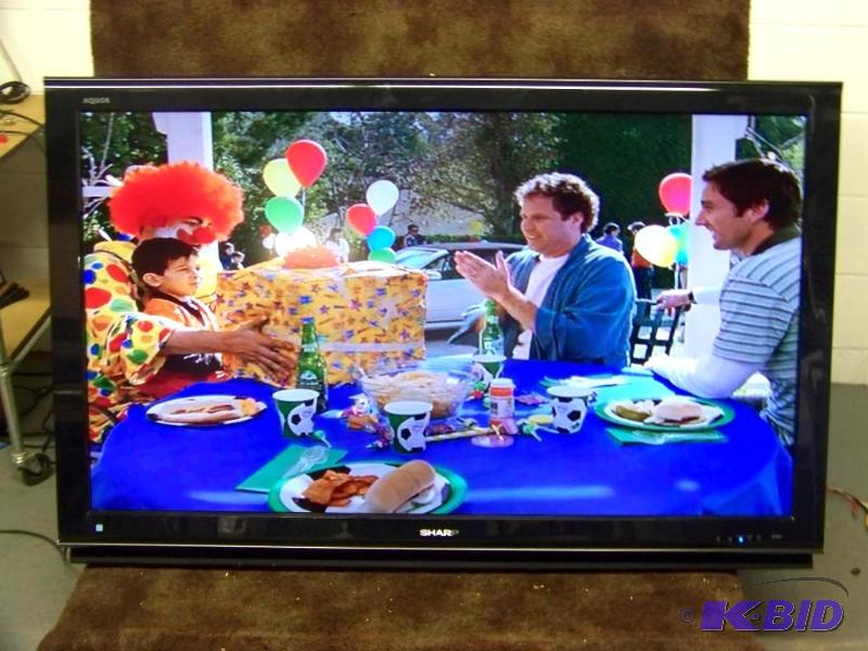 lot 3 image: Sharp, Aquos, 52, Liquid Crystal Display (LCD) TV  Television with Wall Mount and Remote Control