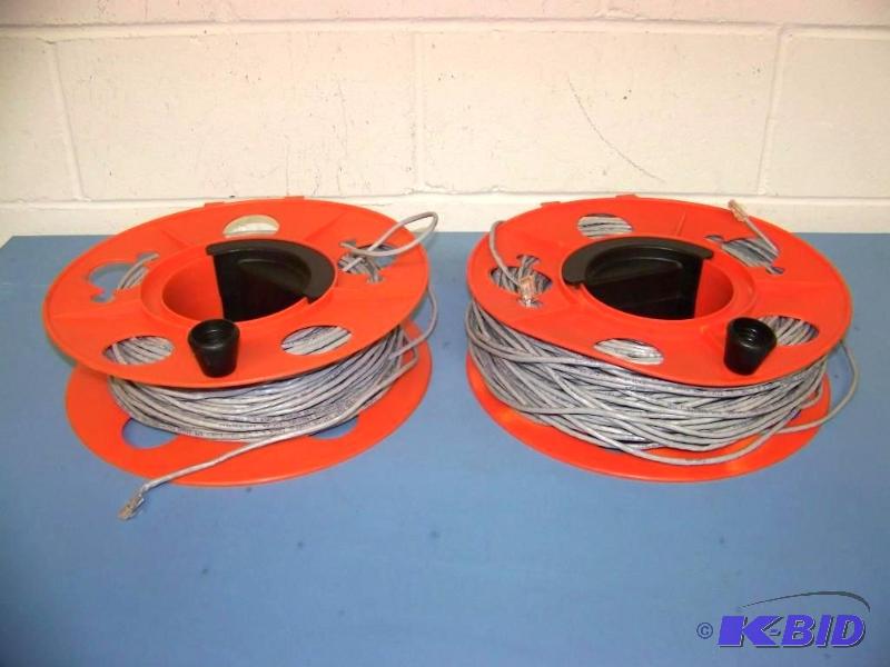 lot 85 image: (2) Reel Spools with Cat 5e Cable