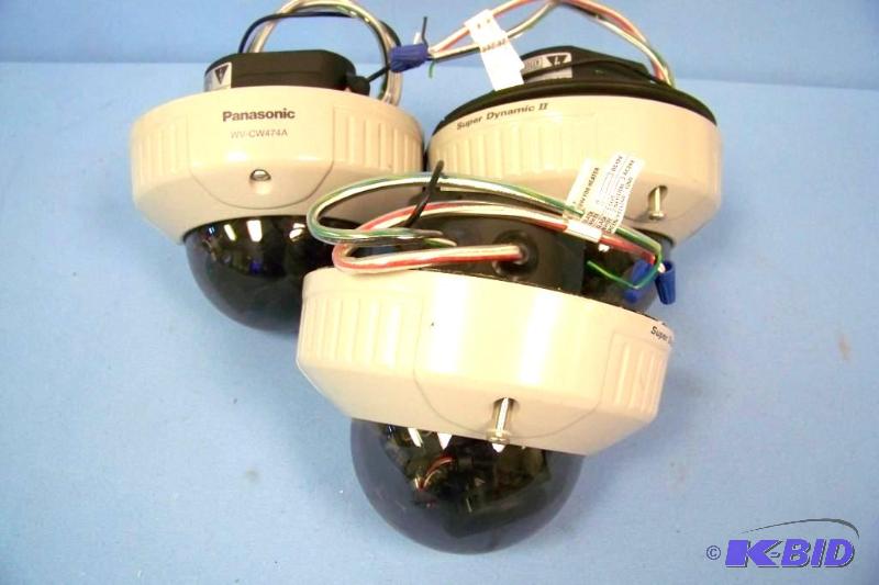 lot 10 image: (3) Panasonic All-Weather, Vandal proof Surveillance Cameras