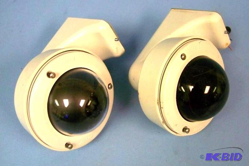 lot 14 image: (2) Pelco Cameras with Heavy-Duty Pendant Mount Adaptors