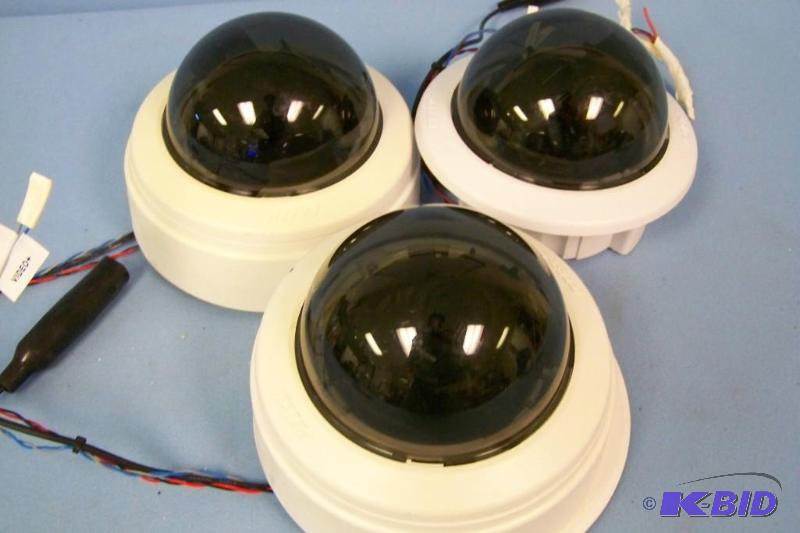 lot 31 image: (3) Pelco Indoor High-Resolution Mini-Dome Color Cameras