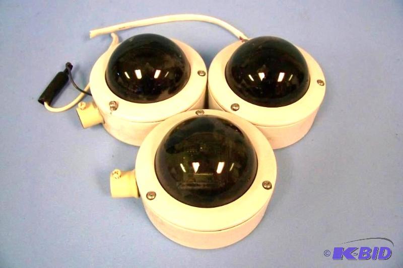 lot 4 image: (3) Heavy Duty Pelco Surveillance Cameras with Metal Housing