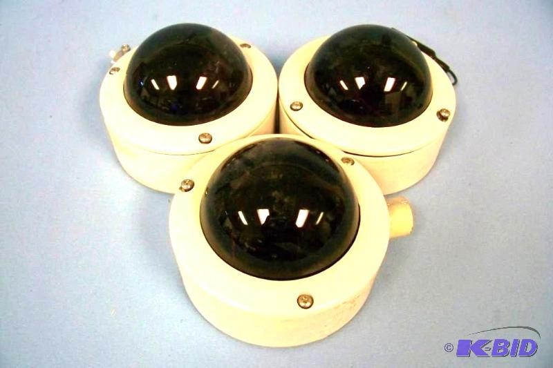 lot 5 image: (3) Heavy Duty Pelco Surveillance Cameras with Metal Housing