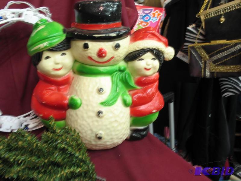 Old light up Snowman with kids