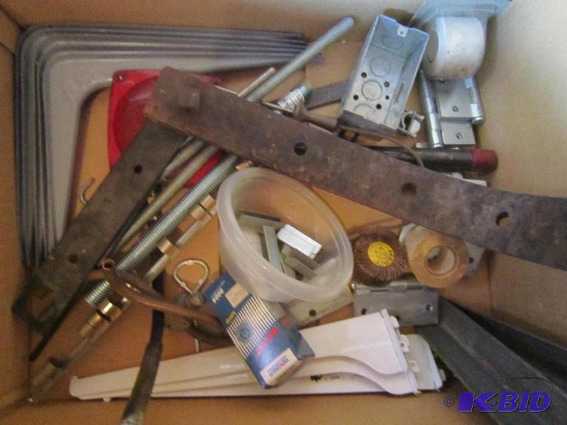 Box of Misc brackets, etc