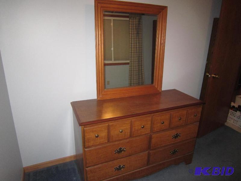 Maple Dresser and Mirror