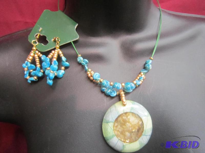 Necklace and earrings