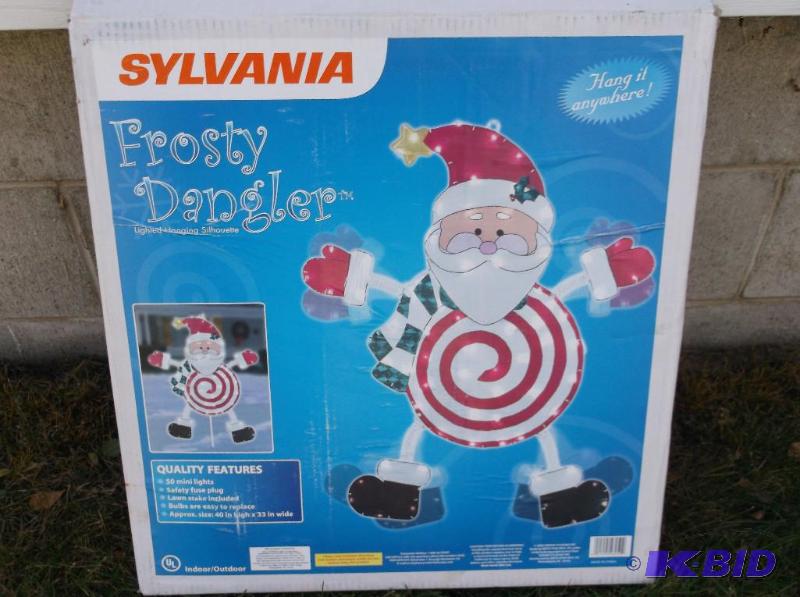 lot 21 image: Frosty Dangler lighted hanging silhouette 33&...