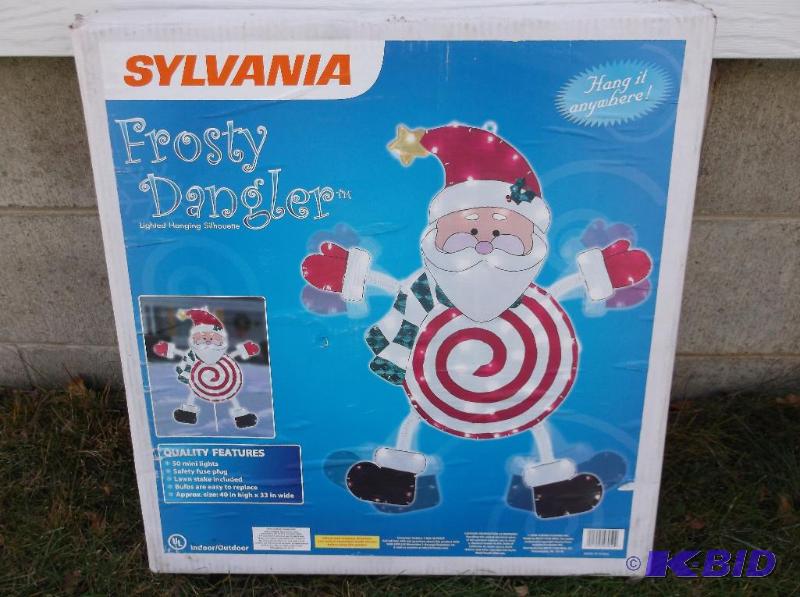 lot 23 image: Frosty Dangler lighted hanging silhouette 33&...