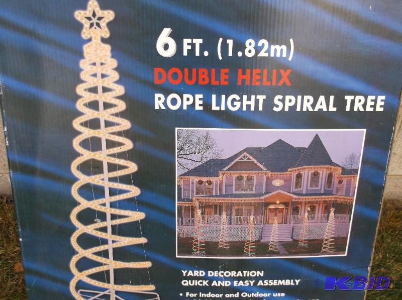 lot 30 image: Double helix rope light spiral tree 72" ...