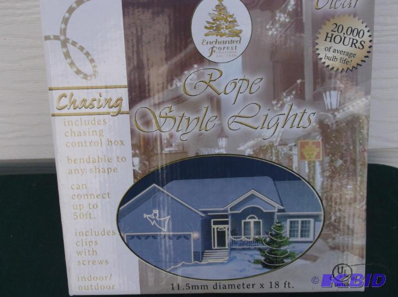 lot 35 image: Clear rope style lights 11.5 mm x 216" n...